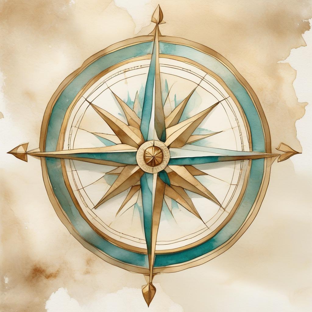 Nautical treasure map with circuit traces