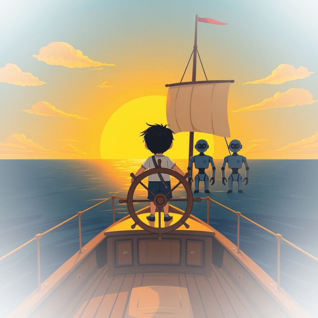 Sunset from the ship